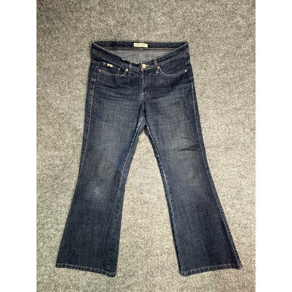 Lee Jeans Women's size 10P Midrise Bootcut blue Jeans Dark Denim - Picture 1 of 16